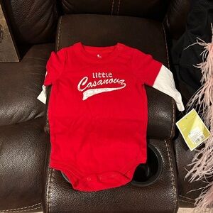 Circo Red and White Kids Bodysuit